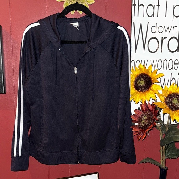 Prospirit Navy Hoodie with White Stripes - Picture 1 of 3